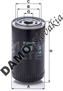 Olejový filter MANN FILTER W 950/41