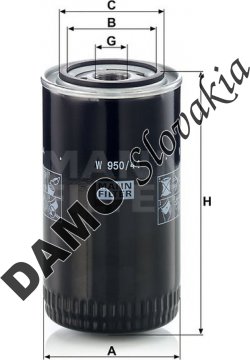 Olejový filter MANN FILTER W 950/44