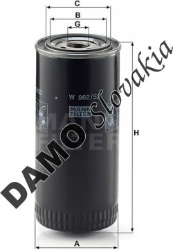Olejový filter MANN FILTER W 962/53