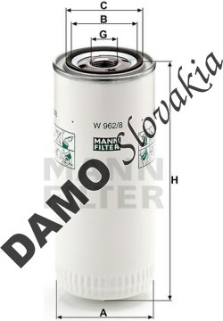 Olejový filter MANN FILTER W 962/8