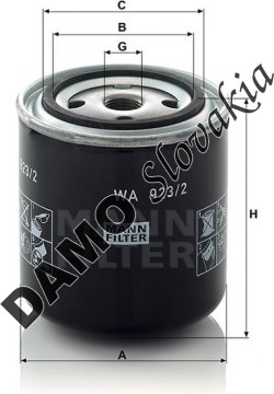 Filter chladiacej kvapaliny MANN FILTER WA 923/2