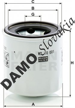 Filter hydrauliky MANN FILTER WD 10 001 x
