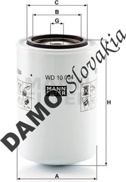 Filter hydrauliky MANN FILTER WD 10 004