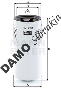 Filter hydrauliky MANN FILTER WD 10 008