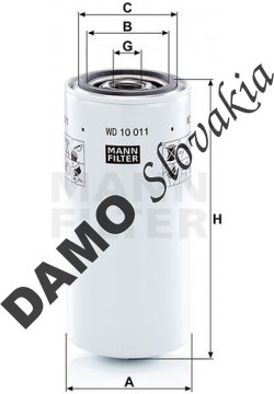 Filter hydrauliky MANN FILTER WD 10 011