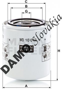 Filter hydrauliky MANN FILTER WD 10 012