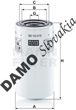 Filter hydrauliky MANN FILTER WD 10 015