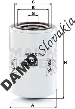 Filter hydrauliky MANN FILTER WD 10 019