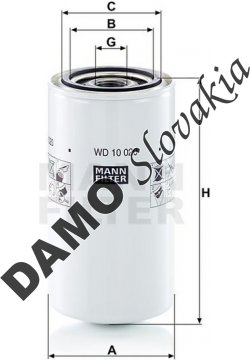 Filter hydrauliky MANN FILTER WD 10 020