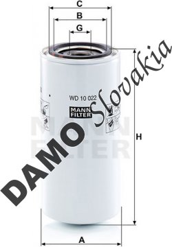 Filter hydrauliky MANN FILTER WD 10 022