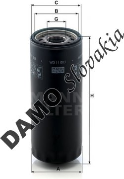 Filter hydrauliky MANN FILTER WD 11 003