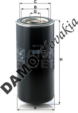 Olejový filter MANN FILTER WD 13 145