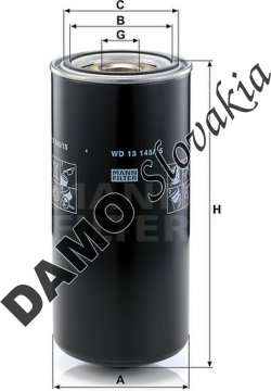 Olejový filter MANN FILTER WD 13 145/15