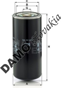 Olejový filter MANN FILTER WD 13 145/20