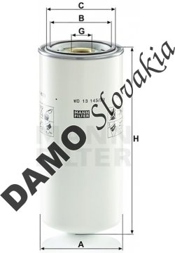Olejový filter MANN FILTER WD 13 145/23
