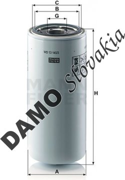 Olejový filter MANN FILTER WD 13 145/3