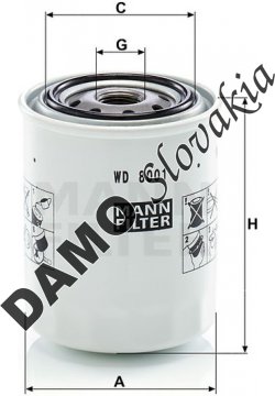 Filter hydrauliky MANN FILTER WD 8001