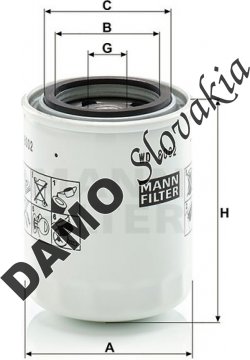 Filter hydrauliky MANN FILTER WD 8002