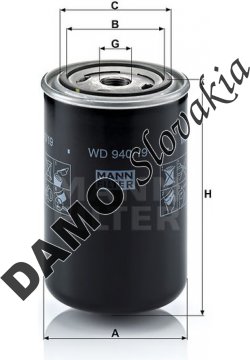 Olejový filter MANN FILTER WD 940/19