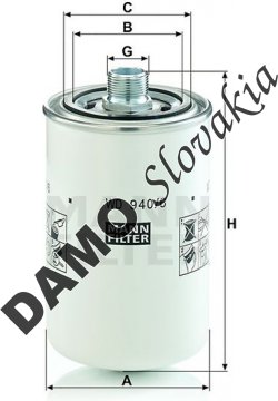 Olejový filter MANN FILTER WD 940/6