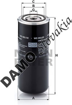 Olejový filter MANN FILTER WD 962/32