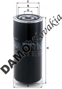 Olejový filter MANN FILTER WD 962/8