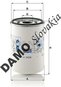 Palivový filter MANN FILTER WDK 11 001