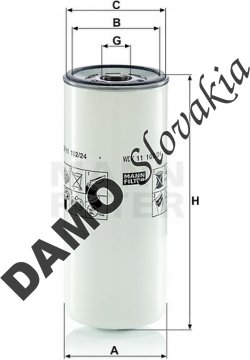 Palivový filter MANN FILTER WDK 11 102/24