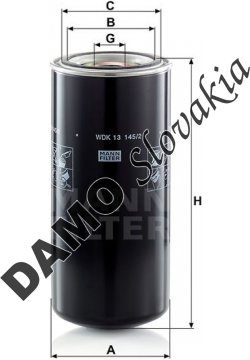 Palivový filter MANN FILTER WDK 13 145/2