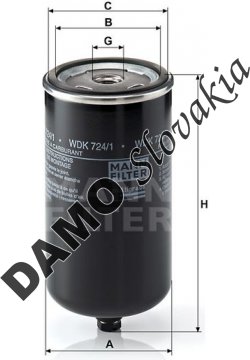 Palivový filter MANN FILTER WDK 724/1