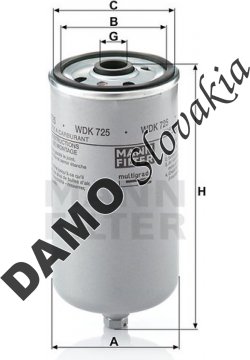 Palivový filter MANN FILTER WDK 725