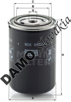 Palivový filter MANN FILTER WDK 940/6