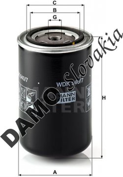 Palivový filter MANN FILTER WDK 940/7