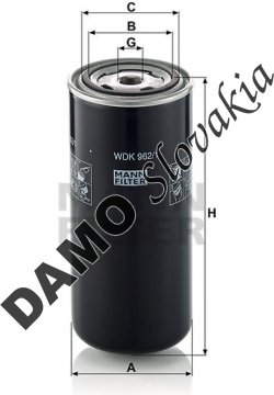 Palivový filter MANN FILTER WDK 962/1