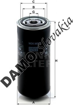 Palivový filter MANN FILTER WDK 962/11