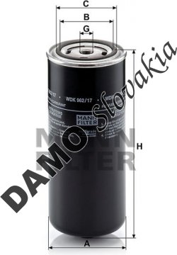 Palivový filter MANN FILTER WDK 962/17