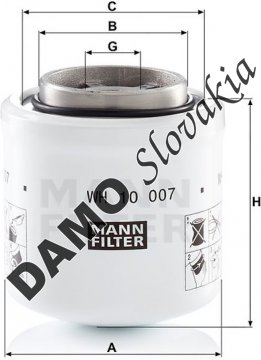 Filter hydrauliky MANN FILTER WH 10 007