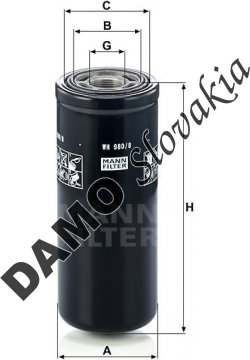 Filter hydrauliky MANN FILTER WH 980/8