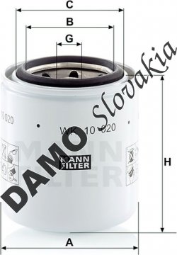 Palivový filter MANN FILTER WK 10 020