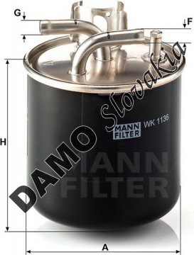Palivový filter MANN FILTER WK 1136