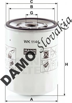 Palivový filter MANN FILTER WK 1144