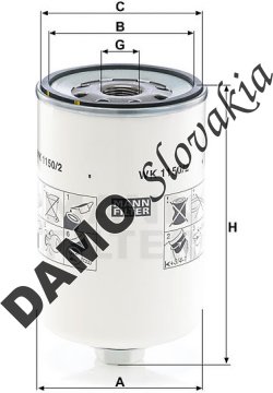 Palivový filter MANN FILTER WK 1150/2