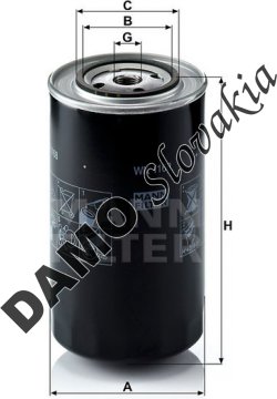Palivový filter MANN FILTER WK 1168