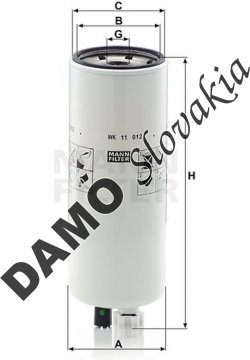 Palivový filter MANN FILTER WK 11 012