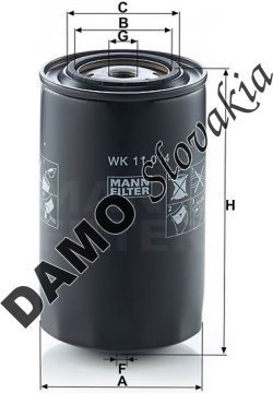 Palivový filter MANN FILTER WK 11 014
