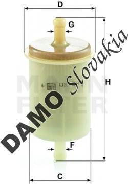 Palivový filter MANN FILTER WK 28