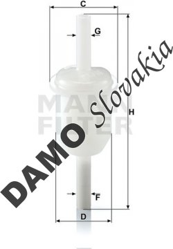 Palivový filter MANN FILTER WK 31/4