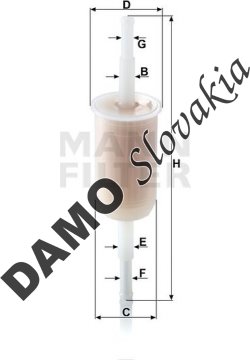 Palivový filter MANN FILTER WK 32
