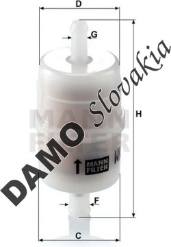 Palivový filter MANN FILTER WK 32/6