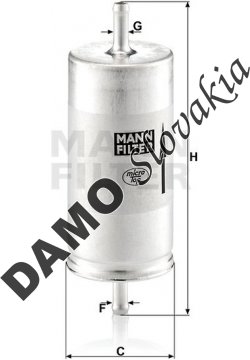 Palivový filter MANN FILTER WK 413